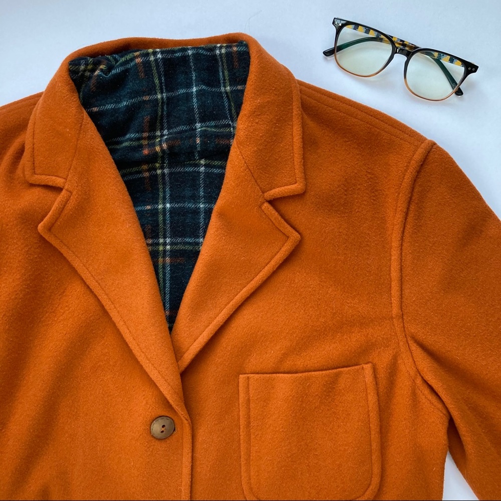 Vintage Burnt Orange Wool Blazer